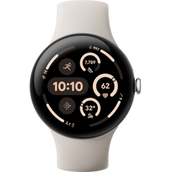 Google Pixel Watch 3 LTE 45mm Polished Silver mit Armband Porcelain